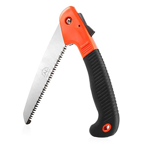 Folding Pruning Saw, Premium Folding Hand Saw with Secure Lock Com...