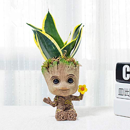 WISE MODEL Baby Groot Planter Treeman Action Figures Guardians of ...