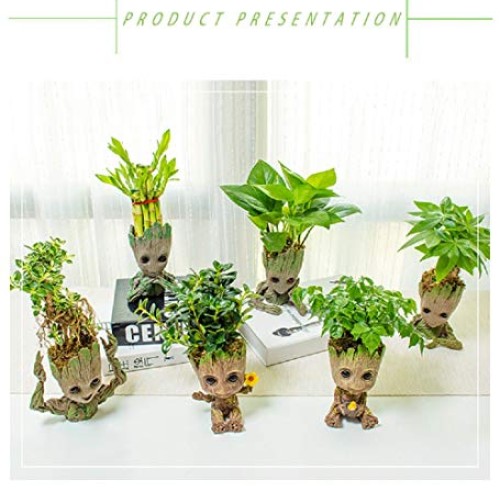 WISE MODEL Baby Groot Planter Treeman Action Figures Guardians of ...