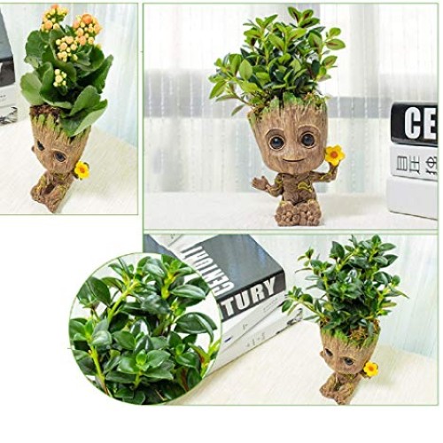 WISE MODEL Baby Groot Planter Treeman Action Figures Guardians of ...
