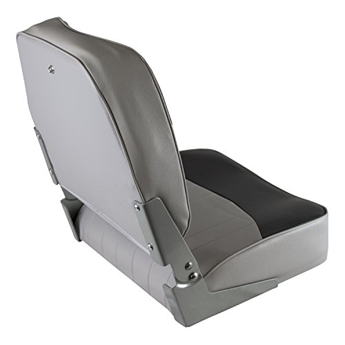 Wise 8WD734PLS-664 Low Back Boat Seat, Grey/Charcoal