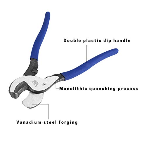 WISEPRO Multifunctional 10-inch Cable Pliers, Non-slip handle、Sha...