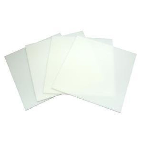 8 inch White Glass Squares 4 Pack - 96 Coe