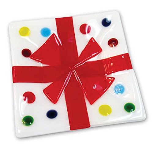 8 inch White Glass Squares 4 Pack - 96 Coe