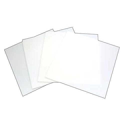8 inch White Glass Squares 4 Pack - 96 Coe