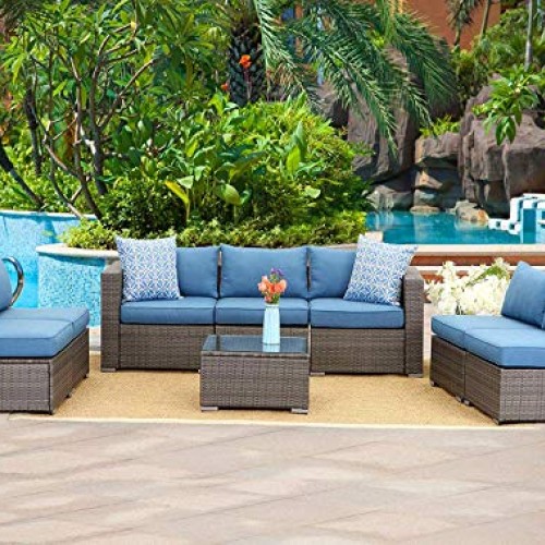 Wisteria Lane 2 Pieces Outdoor Patio Furniture Single Armless Sofa...