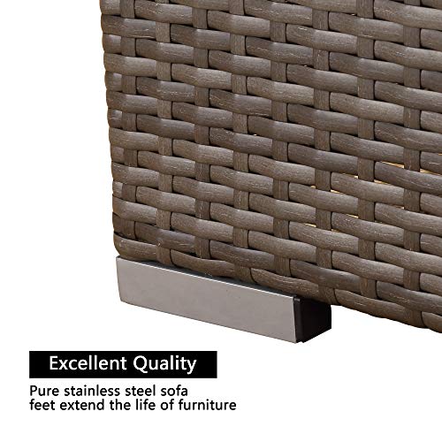 Wisteria Lane Outdoor Furniture Set, 7 PCS Patio Sectional Sofa wi...