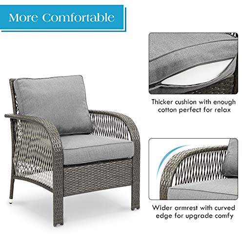 Wisteria Lane Outdoor Furniture Sets - 4 Piece Patio Conversation ...