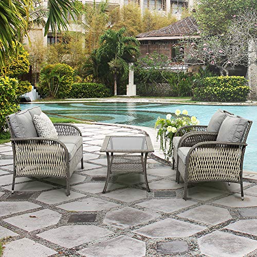 Wisteria Lane Outdoor Furniture Sets - 4 Piece Patio Conversation ...