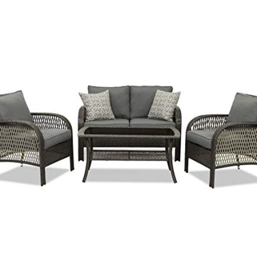 Wisteria Lane Outdoor Furniture Sets - 4 Piece Patio Conversation ...