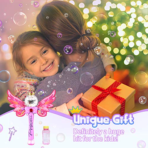 WisToyz Bubble Machine Bubble Blower with Detachable Wings, Musica...