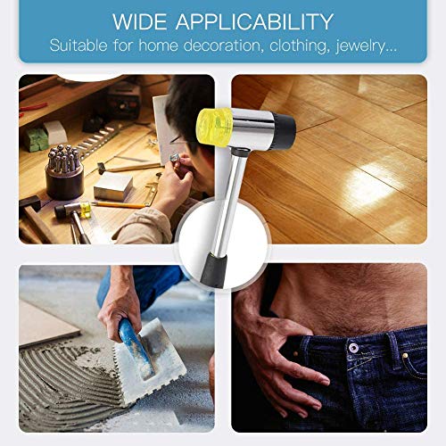 WLOOD Soft Mallet, Double-Faced Rubber Soft Head Hammer for Jewelr...