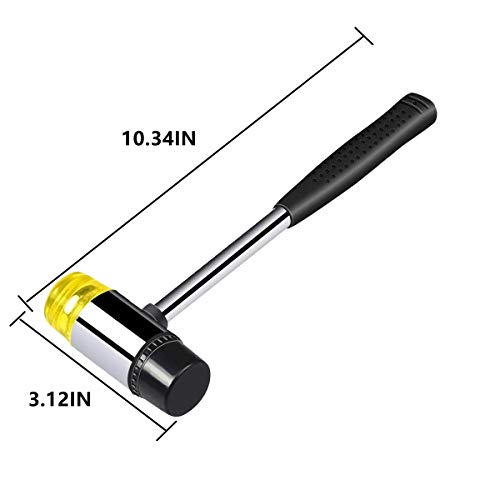 WLOOD Soft Mallet, Double-Faced Rubber Soft Head Hammer for Jewelr...