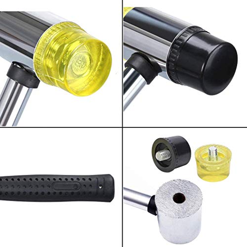 WLOOD Soft Mallet, Double-Faced Rubber Soft Head Hammer for Jewelr...