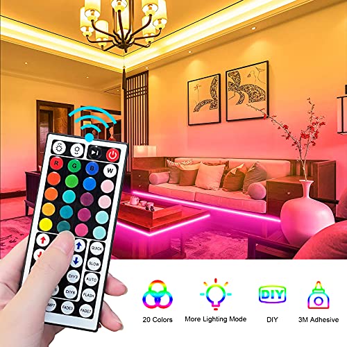 WLTOEOO Led Strip Lights, 32.8ft Flexible Color Changing RGB Led W...