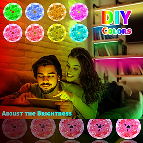 WLTOEOO Led Strip Lights, 32.8ft Flexible Color Changing RGB Led W...