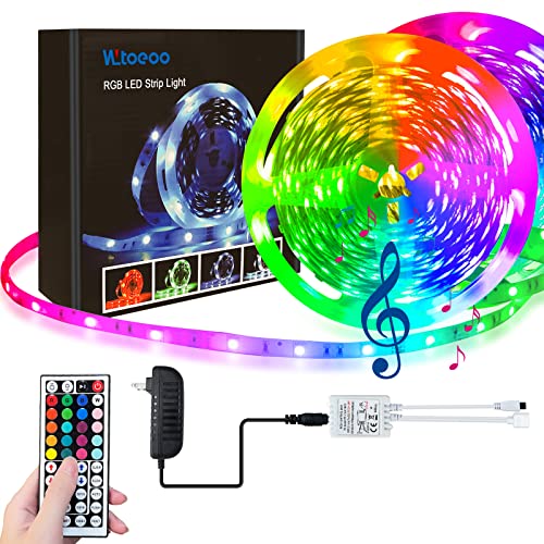 WLTOEOO Led Strip Lights, 32.8ft Flexible Color Changing RGB Led W...