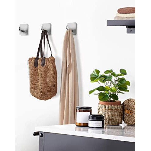 WNXSLOAD Adhesive Hooks, No Damage Towel Hooks for Hanging Coat/Ro...