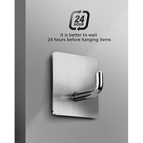 WNXSLOAD Adhesive Hooks, No Damage Towel Hooks for Hanging Coat/Ro...