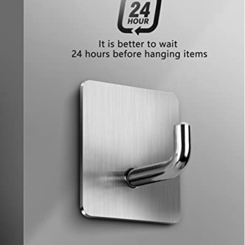 WNXSLOAD Adhesive Hooks, No Damage Towel Hooks for Hanging Coat/Ro...