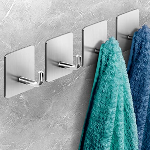 WNXSLOAD Adhesive Hooks, No Damage Towel Hooks for Hanging Coat/Ro...