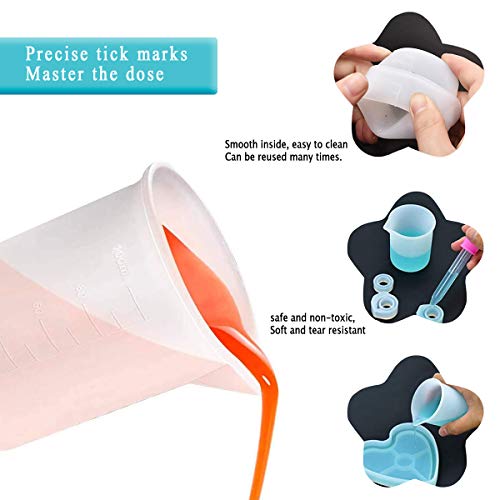 Silicone Cups, Resin molds silicone Mixing Cups, Resin Cups with T...