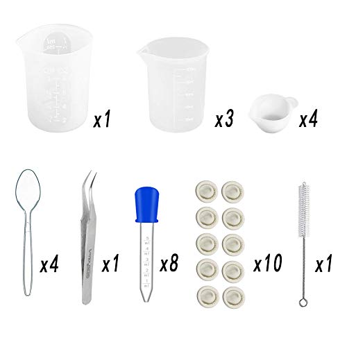 Silicone Cups, Resin molds silicone Mixing Cups, Resin Cups with T...