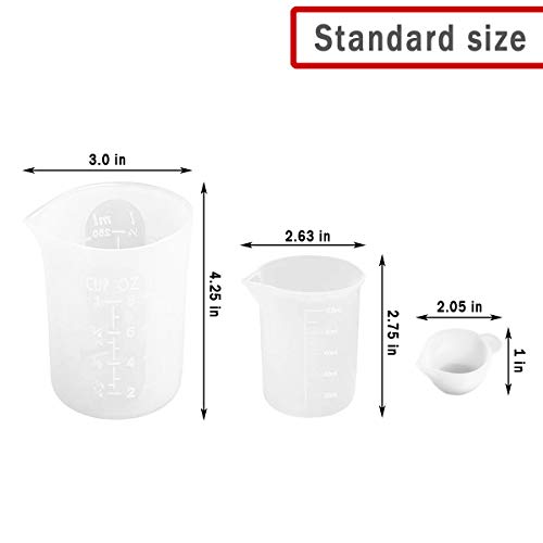Silicone Cups, Resin molds silicone Mixing Cups, Resin Cups with T...