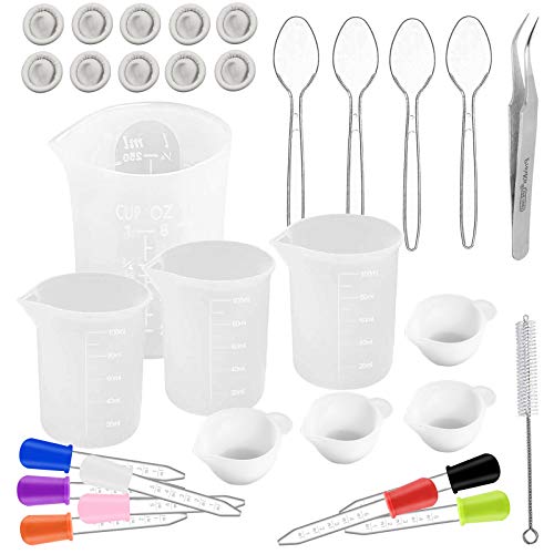 Silicone Cups, Resin molds silicone Mixing Cups, Resin Cups with T...