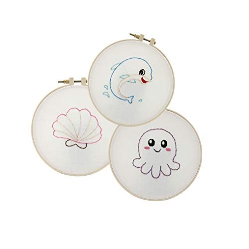 WODISON Embroidery Starter Kit for Kids with Cute Animal Pattern H...