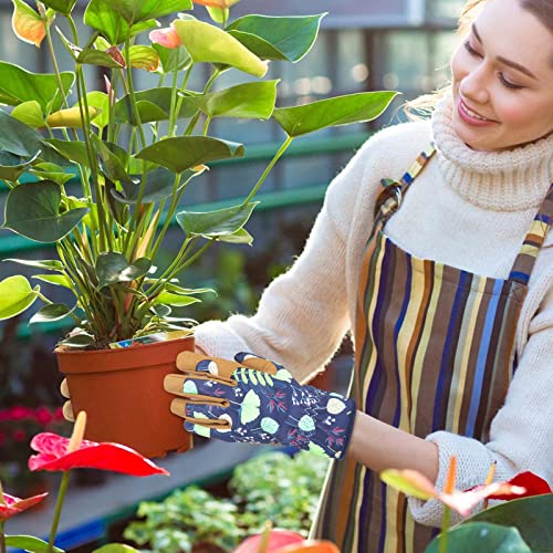 Leather Gardening Working Gloves for Women, Abrasion Garden Gloves...