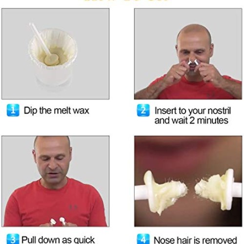 Nose Wax Kit, 100g Wax, 30 Applicators. Nose Ear Hair Instant Remo...