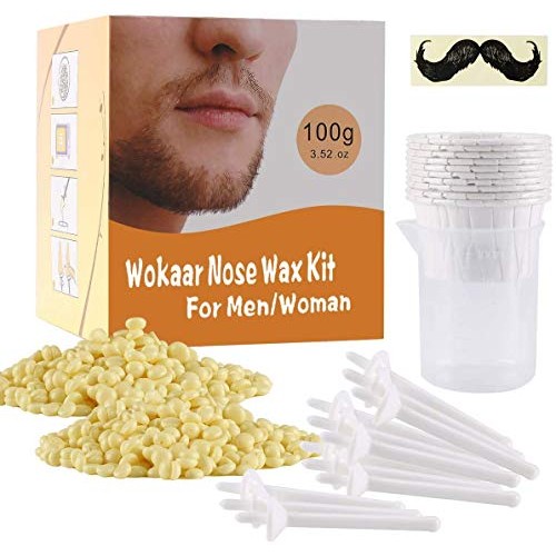 Nose Wax Kit, 100g Wax, 30 Applicators. Nose Ear Hair Instant Remo...