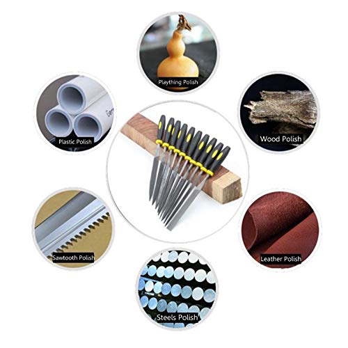 Wolfride Mini 10Pcs Needle File Set, All Purpose High Carbon Steel...