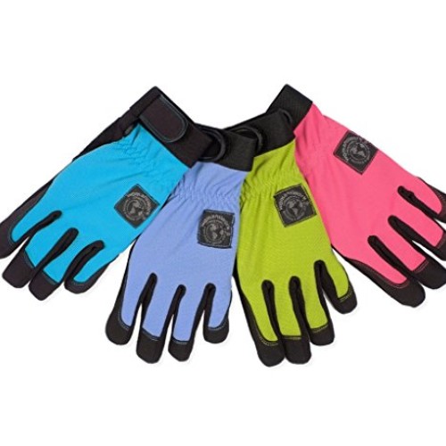 Womanswork Stretch Gardening Glove with Micro Suede Palm, Purple, ...