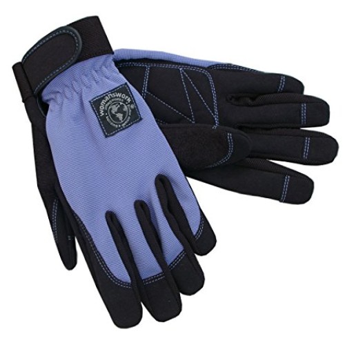 Womanswork Stretch Gardening Glove with Micro Suede Palm, Purple, ...