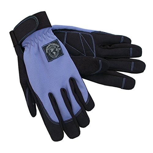 Womanswork Stretch Gardening Glove with Micro Suede Palm, Purple, ...