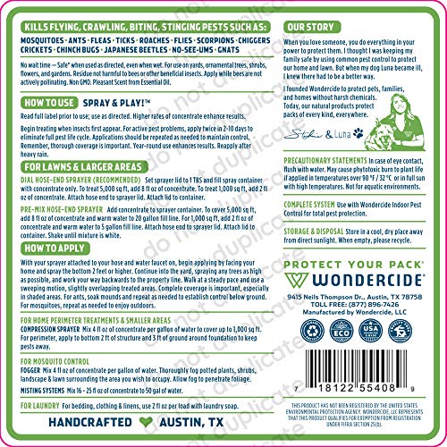 Wondercide - EcoTreat Outdoor Pest Control Spray Concentrate with ...