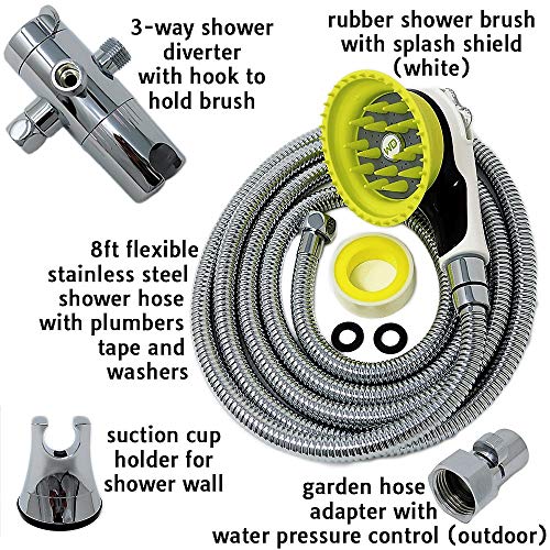 Wondurdog Quality Indoor/Outdoor Dog Wash Kit for Shower and Garde...