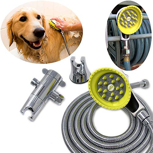 Wondurdog Quality Indoor/Outdoor Dog Wash Kit for Shower and Garde...