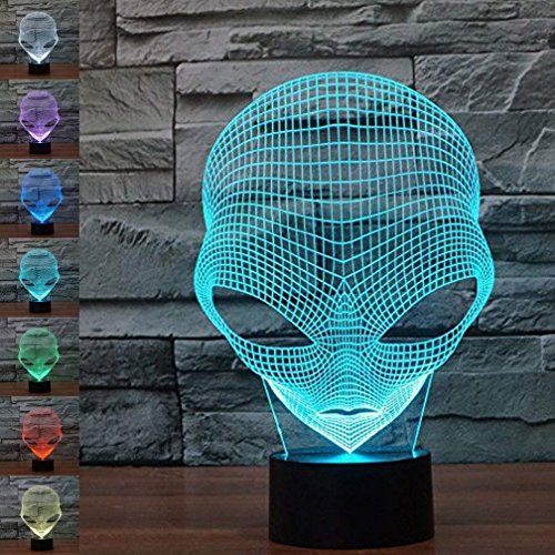 WONFAST 3D Lamp USB Power 7 Colors Amazing Optical Illusion 3D Gro...