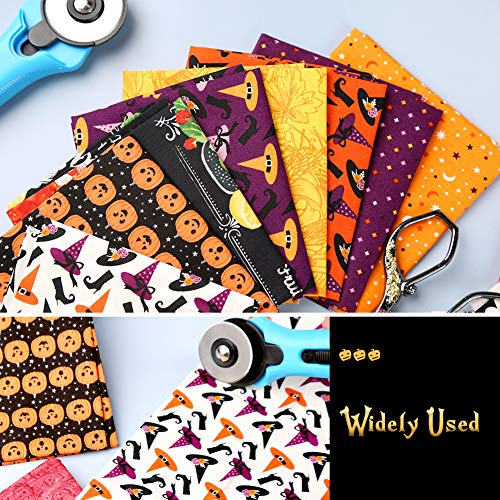 12 Pcs Halloween Pumpkin Ghost Printed Fabric for Making Bags Craf...