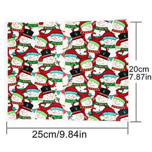 20 Pcs Cotton Fabric Christmas Fabric Bundles Sewing Square Fabric...