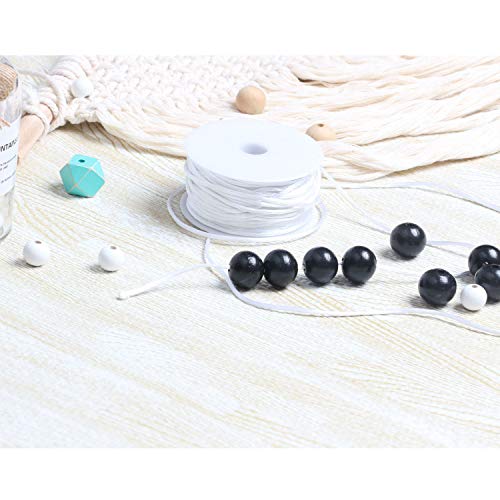 Black Wooden Beads 20mm Painted Smooth Loose Beads Spacer Beading ...