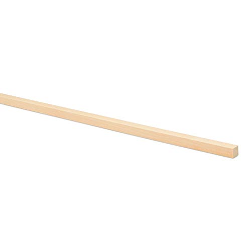 1/2 x 36 Inch Square Wooden Dowel Rods, Unfinished Hardwood Square...