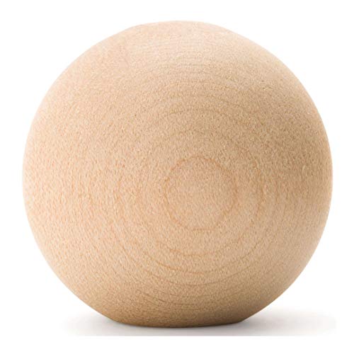 Wood Dowel Caps 1-1/2 inch Diameter with 1/2 inch Hole, 6 Unfinish...