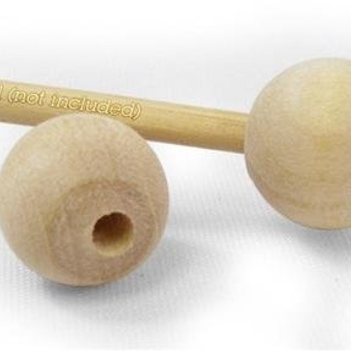 Wood Dowel Caps 1-1/2 inch Diameter with 1/2 inch Hole, 6 Unfinish...