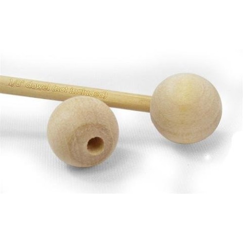 Wood Dowel Caps 1-1/2 inch Diameter with 1/2 inch Hole, 6 Unfinish...