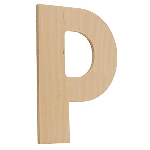 Wooden Letters - P - Unfinished 8 x 6 Inch Decorative Craft Monogr...
