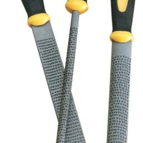 WOODSTOCK D3113 3-Piece Wood Rasp Set with Rubber Handles